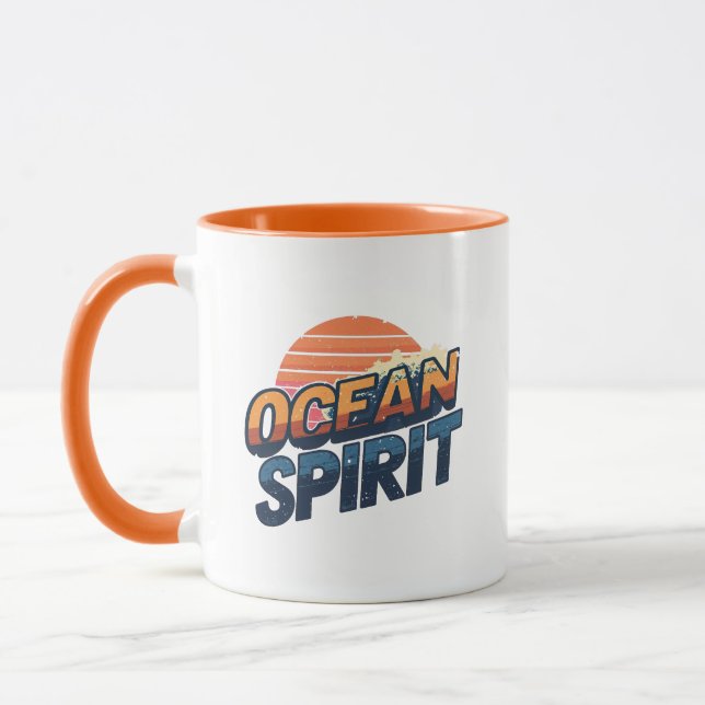 Caneca "Ocean Spirit" Retro Summer Graphic (Esquerda)