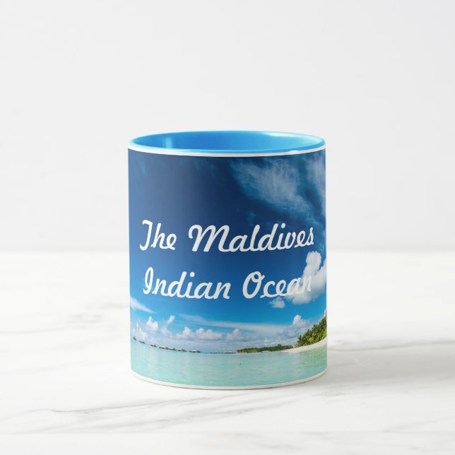 Caneca Oceano Índico de Maldives da opinião da água do (Centro)