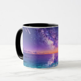 Caneca Oceano Via Láctea | Cerâmica Paisagem Marít