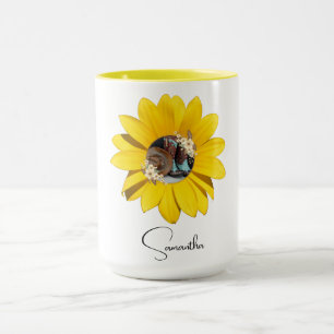 Caneca Ocidental,Girassol Amarelo, Boots & Hat,Dia de as 