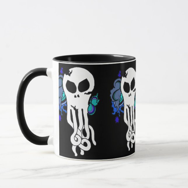 Caneca Octo crânio azul (Esquerda)