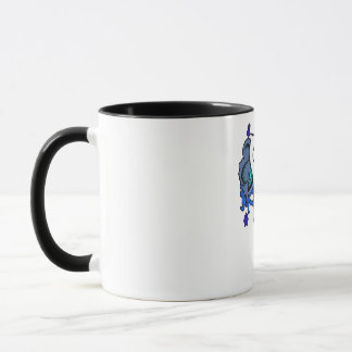 Caneca Octo crânio azul