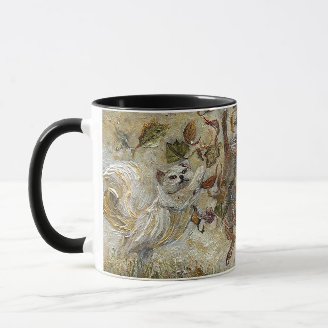 Caneca October Fun Whimsical Autumn Forest Animals  (Esquerda)
