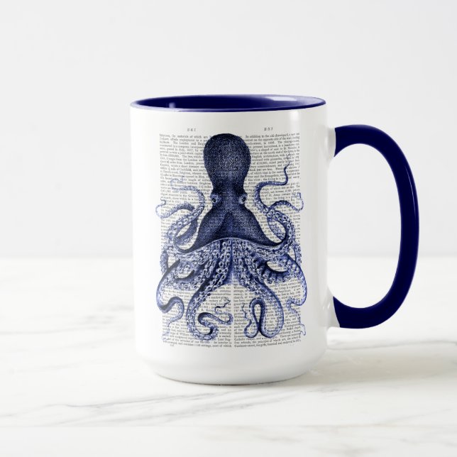 Caneca Octopus azul (Direita)