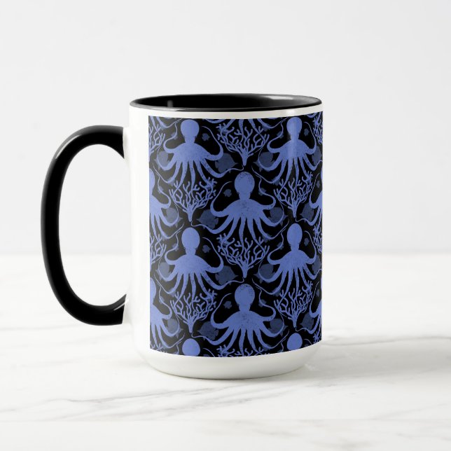 Caneca Octopus (dark background) (Esquerda)