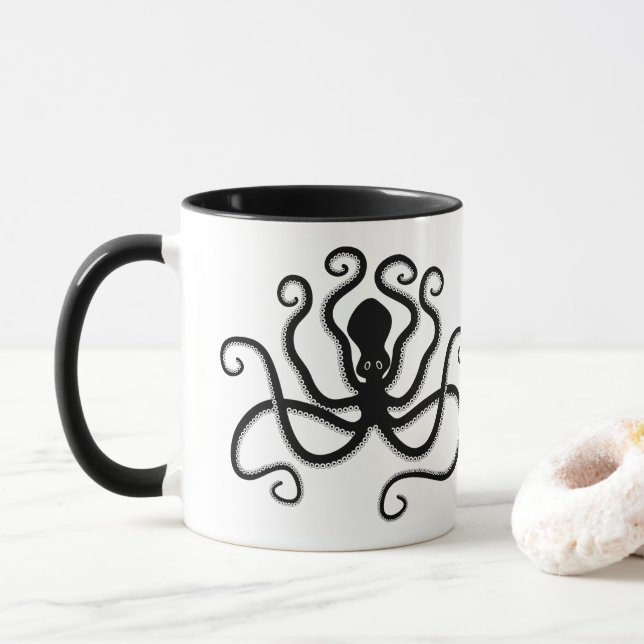 Caneca Octopus de Minopotência com texto engraçado (Com Donut)