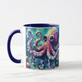 Caneca Octopus Oil Painting NMaritime Beach
