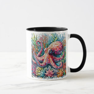 Caneca Octopus ritmado emperrando em tambores