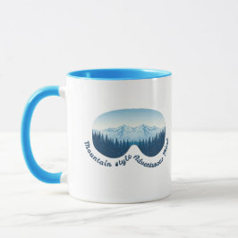 Caneca Óculos de Esqui de Aventura Reflexo da Montanha