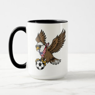 Caneca Óculos de sol águia de futebol EUA Legal Patriótic