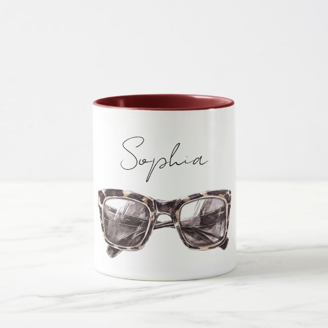 Caneca Óculos de Sol Marrom Creme (Centro)