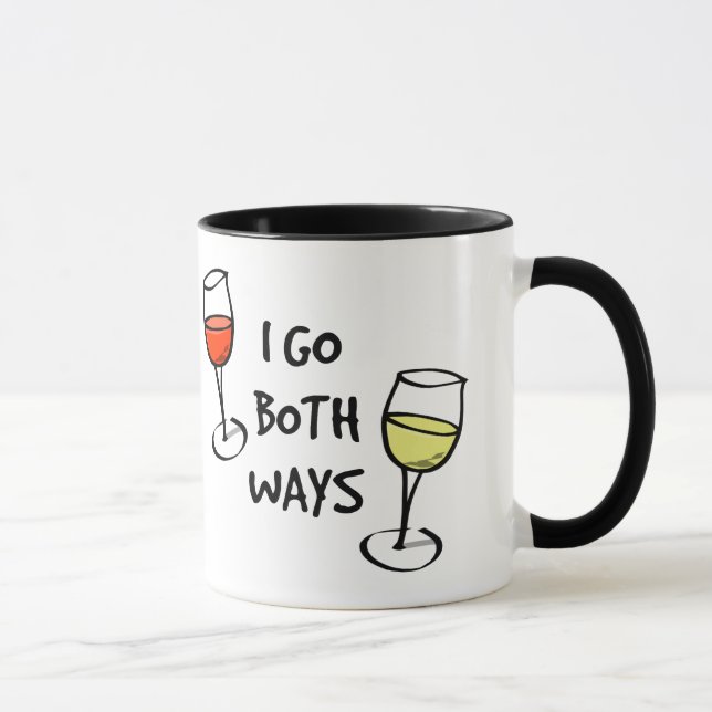 Caneca Óculos De Vinho De Cartoon Eu Fico Engraçado (Direita)