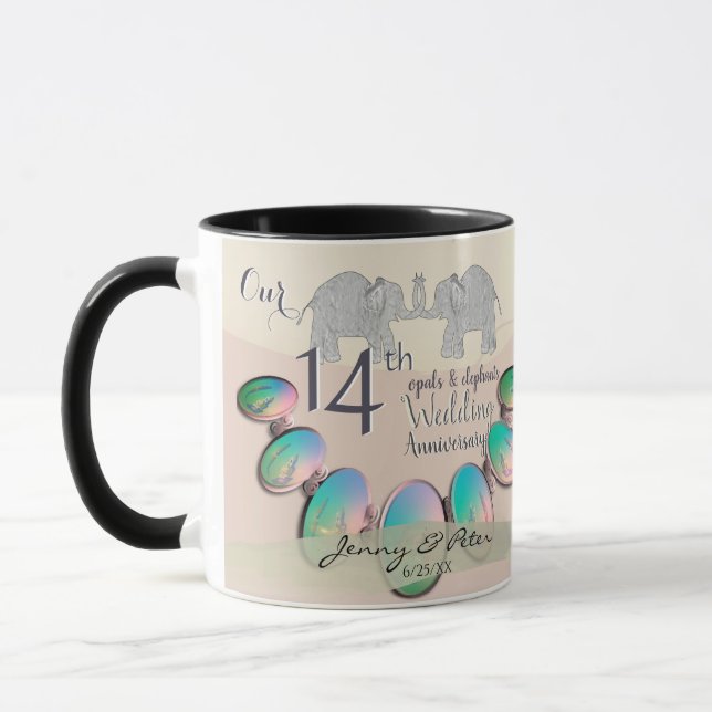 Caneca Óculos e Elefantes do 14 Casamento (Esquerda)
