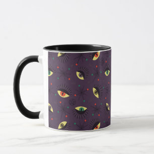 Caneca Oculto do Padrão Roxo de Testemunhas de Olhos góti