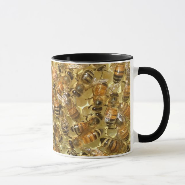 Caneca Ocupado Como Café De Abelhas De Mel (Direita)