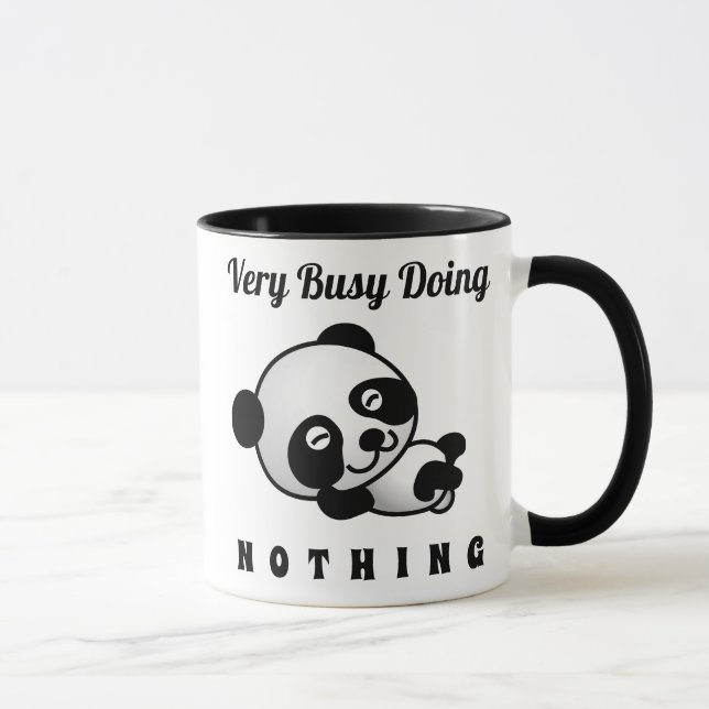 Caneca Ocupado Fazendo Nada De Bonito Humor De Panda (Direita)