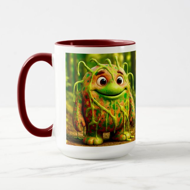 Caneca OddFriends - Poster do Monstro Verde Gooey (Esquerda)