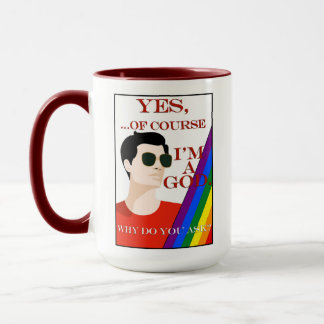 Caneca Of Course I'm a God Retro Vintage Gay Pride Male