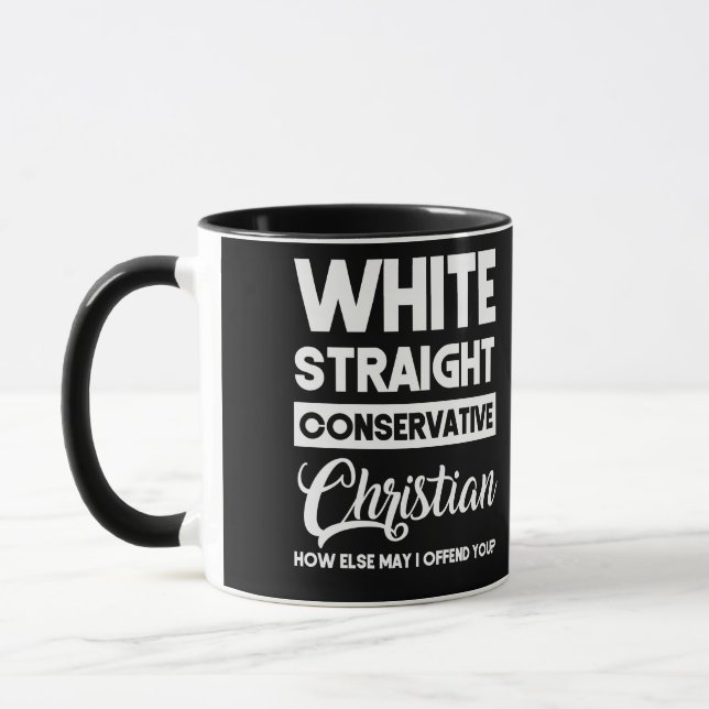 Caneca Ofensiva Cristã Conservadora do Hetero Branco (Esquerda)