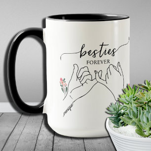 Caneca Oferta Personalizada De Flor De Promessa Pinky Par
