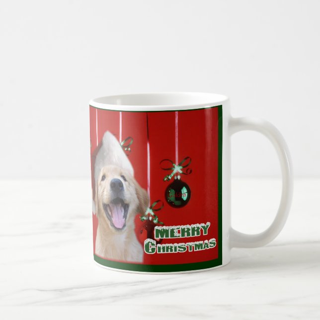 Caneca Ofertas de Cartões de Natal para Retriever de ouro (Direita)