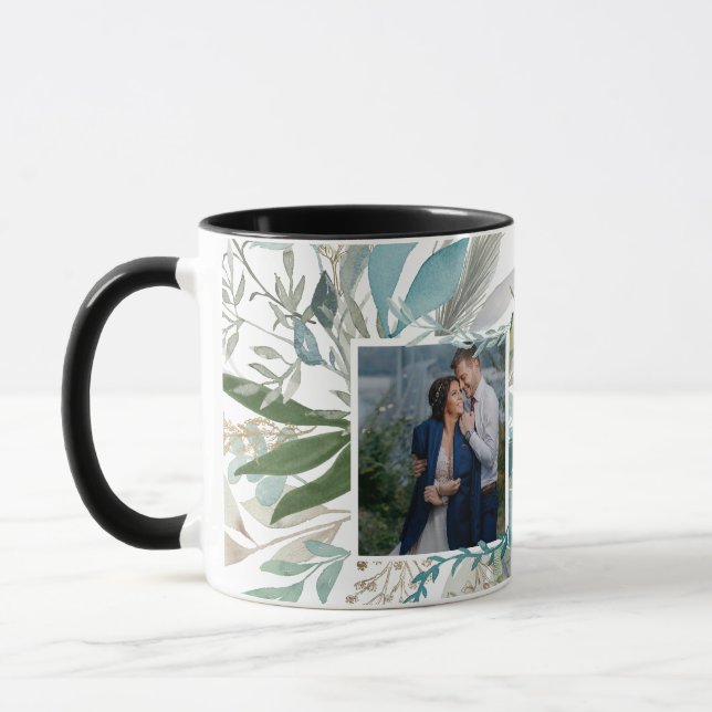 Caneca OFERTAS DE FOTOGRAFIA Elegantes - Verde Deixa aqua (Esquerda)