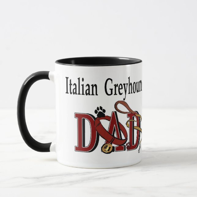 Caneca Ofertas de Pai de Greyhound Italiano (Esquerda)