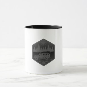 Caneca OFF ROAD ME Preto e Branco