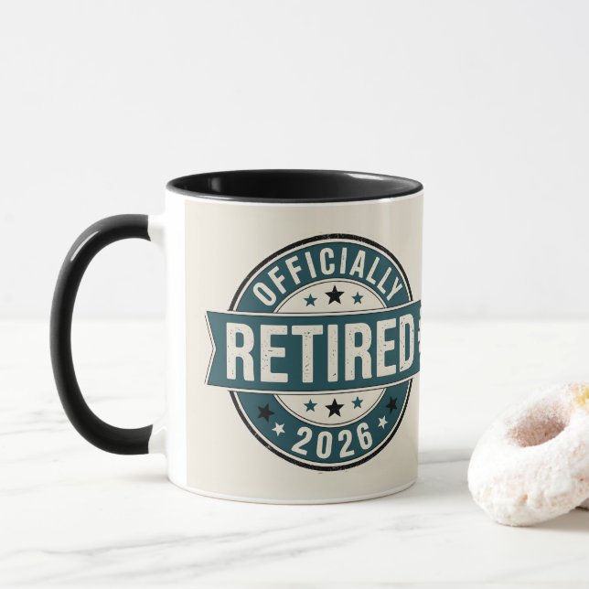 Caneca Officially retired 2026 (Com Donut)