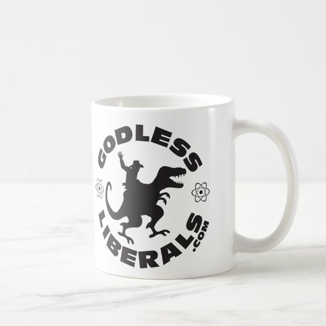Caneca oficial liberal Godless do logotipo (Direita)