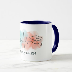 Caneca "Oficialmente um Enfermeiro(a)" Graduação de Enfer