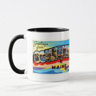 Caneca Ogunquit Maine MIM lembrança velha das viagens