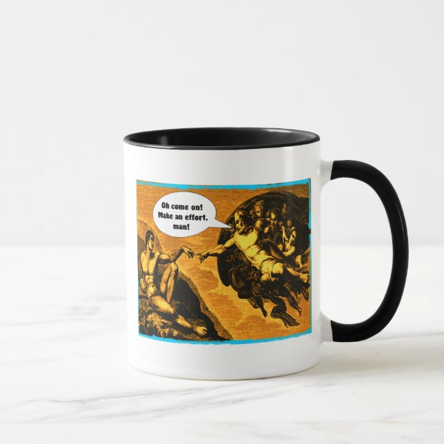 Caneca Oh aproxime-se, fazem um esforço, homem! (Direita)