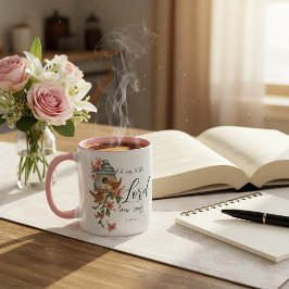 Caneca Oh, cantem ao Senhor um cântico novo. Pássaros e c