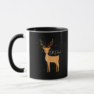 Caneca Oh Deer Christmas Light Pajama Cute Reindeer Holid