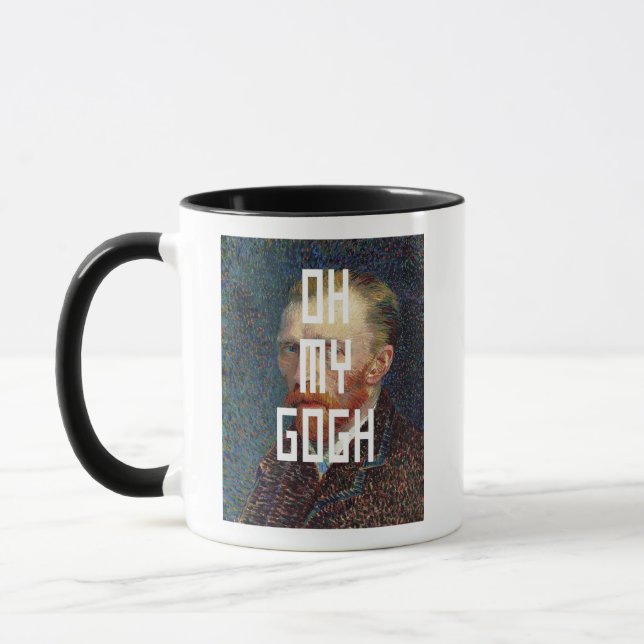Caneca Oh Meu Deus Engraçado Vincent Van Gogh Meme (Esquerda)