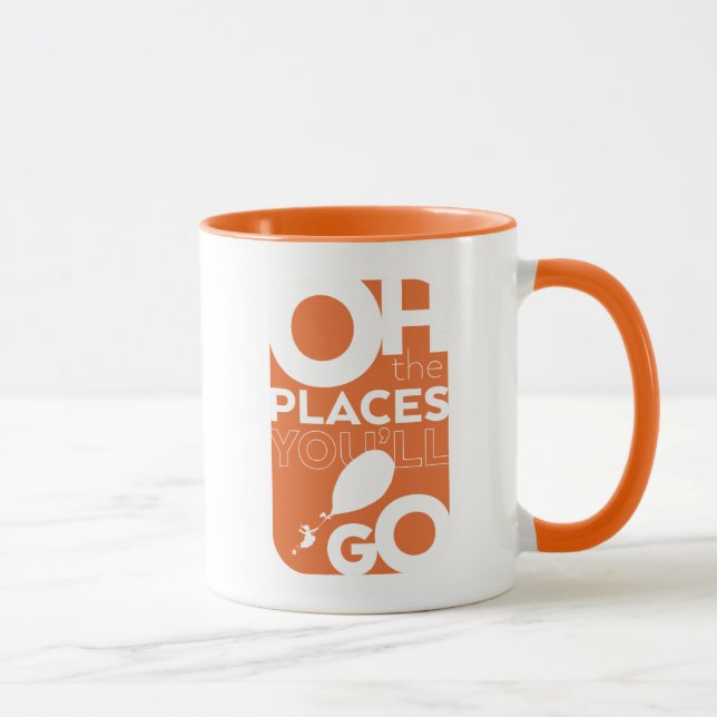 Caneca Oh, Os Lugares Que Você Vai! Tipegrafia Laranja (Direita)