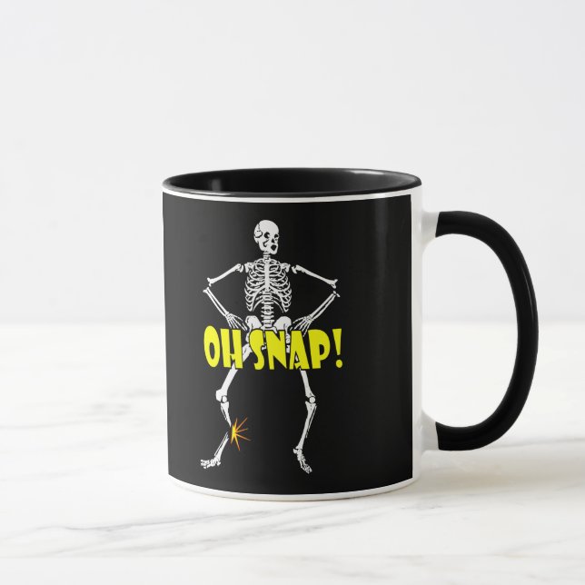 Caneca Oh pressão, o Dia das Bruxas de esqueleto (Direita)