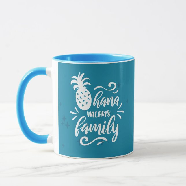 CANECA OHANA SIGNIFICA CITAÇÃO FAMILIAR (Esquerda)