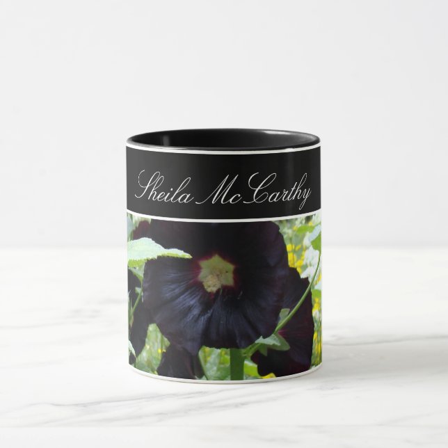 Caneca Ohio Black Hollyhocks Foto 2 (Centro)