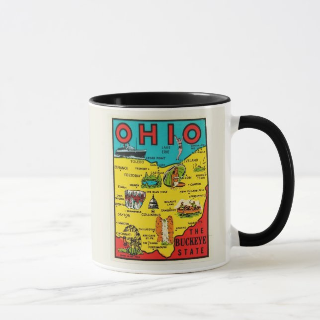 Caneca  Ohio State Map Decal Mug (Direita)