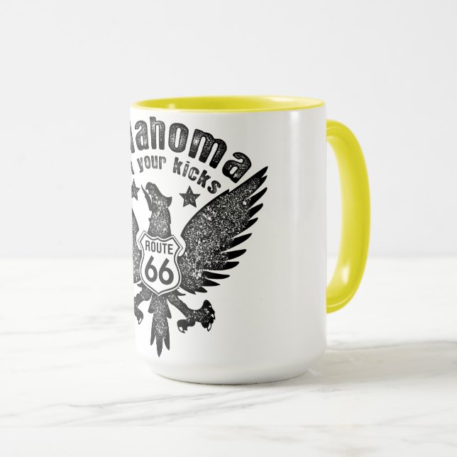 Caneca Oklahoma Get Your Kicks Route 66 com Filtro 1974 (Frente Esquerda)