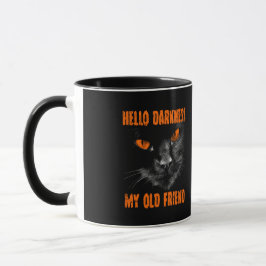 Caneca Olá Escuridão Meu Velho Amigo: Olhos Laranja