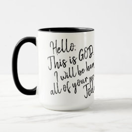 Caneca 'Olá, Este é Deus.' Presente para Momentos Devocio