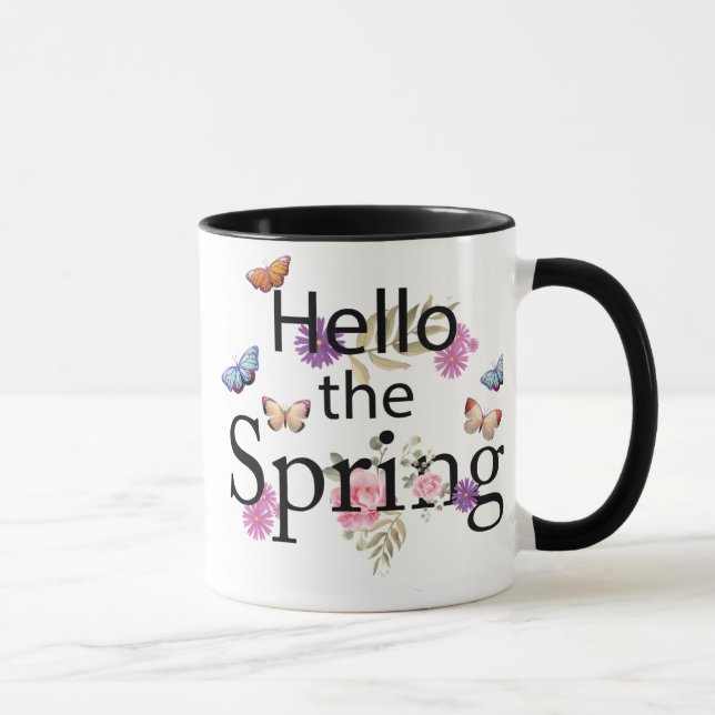 Caneca Olá, Flor Primavera (Direita)