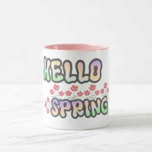 Caneca "Olá Primavera" Impressão Floral