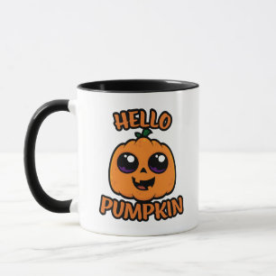 Caneca Olá, Pumpkin, Festa de Halloween Jack-O-Lanterna