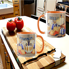 Caneca Olá Pumpkin Gourd Fall Cors Home Accent Party