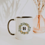 Caneca Olá Sunshine | Citrus Monogramo Café Mug<br><div class="desc">Tendy personalizou o design. Estas canecas fazem o presente perfeito. Adicione seu texto personalizado a este design usando as caixas "Editar este modelo design" no lado direito do item, ou clique no botão azul "Personalizar" para organizar o texto, alterar as fontes e cores e também adicionar informações ou imagens adicionais...</div>