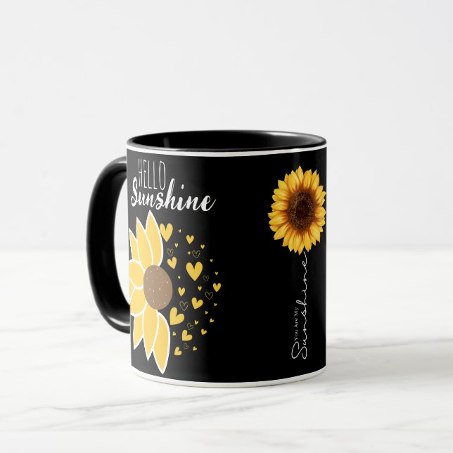Caneca Olá, Sunshine, Você É Meu Sol, Mug (Frente Esquerda)